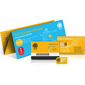 BNESIM Surf Europe Unlimited with Unlimited data and international roaming free phone number