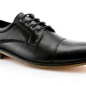 Ferro Aldo Mens Oxfords Classic Modern Captoe Dress Shoes Black 8.5
