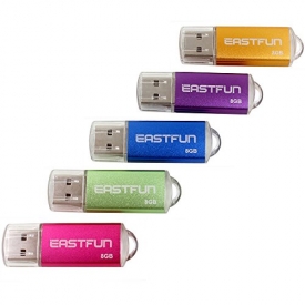 5pcs 8GB U-Disk USB Flash Drive 8 GB USB 2.0 Flash Memory Stick (Five Mixed Colors: Blue Purple Rose Green Gold)