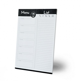Weekly Meal Planner with Perforated Tear Off Grocery List Magnet Pad – Home Advantage (White)