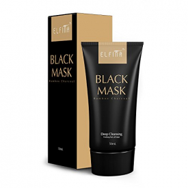 Blackhead Remover Mask, Peel off Purifying Acne Face Black Mask, Pore Mud Deep Cleanse Pimple Remover, Bamboo Charcoal Comedone Extractor 50ml by ELFINA