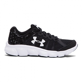 Under Armour Boys’ Pre School Assert 6, Black/White/White, 1 M US Little Kid