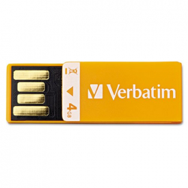 Clip-It USB Flash Drive, 4G, Orange
