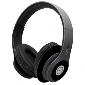 iJoy Matte Finish Premium Rechargeable Wireless Headphones Bluetooth Over Ear Headphones Foldable Headset With Mic (Stealth)