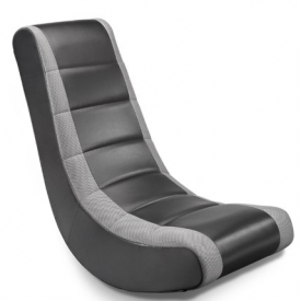Crew Furniture 512080 Classic Video Rocker Black/Gray Mesh Racing Stripe