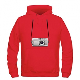 Shirtcity Digicam Effect Hoodie S Red