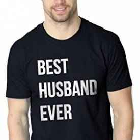 Crazy Dog T-Shirts Mens Best Husband Ever T Shirt Funny T Shirts For Dad Fathers Day Gift Sarcasm Wedding (Navy) XXL