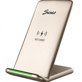 Seneo iPhone X Wireless Charger, Fast Wireless Charger Charging Pad Stand for Galaxy Note 8 S8/S8 Plus S7/S7 Edge S6 Edge Plus Note 5 Standard Charge for iPhone X iPhone 8/8 Plus-NO AC Adapter