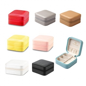 Vlando Small Travel Jewelry Box Organizer Display Storage Case for Rings Earrings Necklace – Limited Gift Set (Set of 8 in Gift Box)