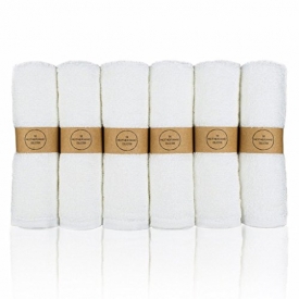 The Motherhood Collection 6 Pack ULTRA SOFT Baby Bath Washcloths, Rayon from Bamboo Towels, Perfect Baby Gifts | Baby Registry | Baby Travel Bathing Kit, 10″x10″ …