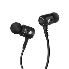 Earbuds, HokoAcc In-Ear Headphones Noise Isolation Headsets Heavy Bass Earphones with Microphone for iPhone Samsung iPad and Most Android Phones, Black