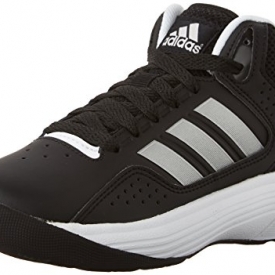 adidas NEO Cloudfoam Ilation Mid K Kids Casual Footwear (Little Kid/Big Kid),Black/Metallic Silver/White,3.5 M US Big Kid