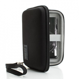 Hard Shell Compact Camera Case for Canon PowerShot ELPH 350 HS , SX610 HS , ELPH 170 IS , ELPH 190 IS and More with Weather Resistant Design , Removable Wrist Strap , Netted Accessories Pouch