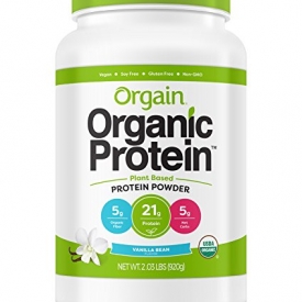 Orgain Organic Plant Based Protein Powder, Sweet Vanilla Bean, 2.03 Pound, Packaging May Vary