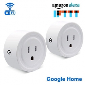Wifi Smart Plug Set of 2 Mini Smart Outlet Compatible with Alexa Remote Control By Smart Phone from Anywhere Anytime (2 Packs)