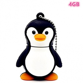 Vi.yo USB Flash Memory 4 GB USB Flash Drive USB 2.0 External Storage Data Cute Penguin Design