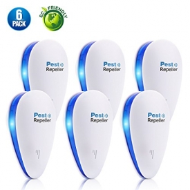 [2018 UPGRADED] Ultrasonic Pest Control Repeller – Electronic Mice Repellent Plug In for Insect – Mice, Mouse, Bed Bugs, Spiders, Mosquitoes, Roaches, Ants, Fleas, Human & Pet Friendly(6 Packs)
