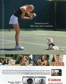 **PRINT AD** With Maria Sharapova For Canon Power Shot Cameras