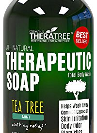 Antifungal Soap with Tea Tree Oil & Neem 12oz. Helps Wash Away Athletes Foot, Body Odor, Acne, Jock Itch, Nail Fungus, Ringworm. Foot & Body Wash. 100% Natural Care & Defense Against Skin Irritation
