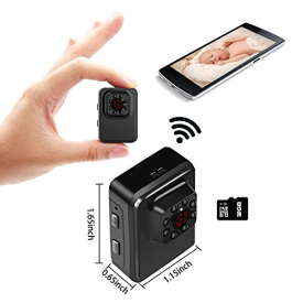 MILALOKO Mini WiFi Camera Wireless Small Camera 1080P HD 32GB Portable Sports Camera with IR Night Vision,Digital Video Recorder, Nanny Cam