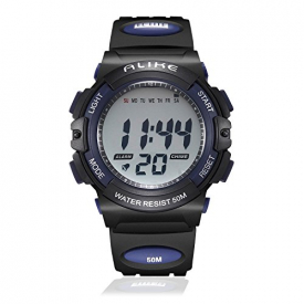 Kids Digital Sport Watch, Boys Outdoor Cool Watches Electronic Waterproof Watch with Chronograph Alarm Stopwatch Calendar – Blue