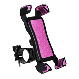 MaxMiles Bike Phone Holder Universal Adjustable Rotating Bicycle iPhone Mount Smartphone Handlebar Cell Phone Holder For iPhone 7 6s 6 5s 5c 5, Samsung And Other Accessories (pink)