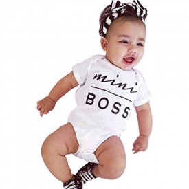 Hot Sale!!Woaills 0-24M Newborn Kids Clothes,Baby Infant Boy Girl Bodysuit Romper Jumpsuit Outfit (12M, White)