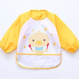 Waterproof Bib with Sleeves&Pocket, Unisex Kids Childs Arts Craft Painting Apron 6-36 Months
