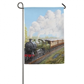 Steam Train And Railway Garden Flag Indoor & Outdoor Decorative Flags For Parade Sports Game Family Party Wall Banner,1218inch