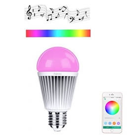 Smart Wifi Light Bulb E26 8W, Bluetooth RGB Color Changing Lights, Smartphone Controlled Dimmable Mood Lighting for Bedroom, Living Room, Playroom by Aglaia