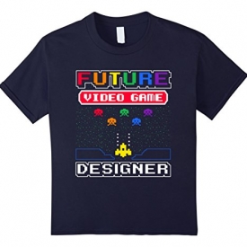 Kids Future Video Game Designer Kid’s T-Shirt 8 Navy