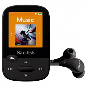 SanDisk Clip Sport 4GB MP3 Player, Black With LCD Screen and MicroSDHC Card Slot (Certified Refurbished)