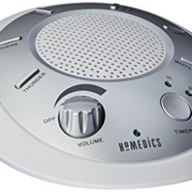 HoMedics, White Noise Machine, Sleep Sound Machine with 6 Nature Sounds and Timer, Spa Relaxation, Sleep Therapy for Home, Office and Travel, SS-2000G/F-AMZ Silver