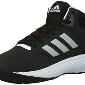 adidas NEO Men’s Cloudfoam Ilation Mid Basketball Shoe,Black/Metallic Silver/White,12 M US