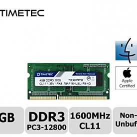 Timetec Hynix IC Apple 4GB DDR3 1600MHz PC3-12800 SODIMM Memory Upgrade For MacBook Pro 13-inch/15-inch Mid 2012, iMac 21.5-inch Late 2012/Early 2013,27-inch Late 2012/ 2013,Retina 5K display Late 2014/Mid 2015,Mac mini Late 2012/ Server (4GB)