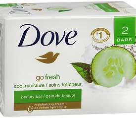 Dove go fresh Beauty Bar Cucumber and Green Tea 4 oz, 2 Bar