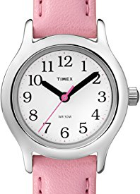 Timex Girls T79081 My First Easy Reader Watch with Pink Faux Leather Strap