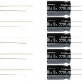 Lot of 10 Nichicon 16UT2200 / UVZ1C222MHD 2200uf @ 16V Hi Temp Radial Capacitor