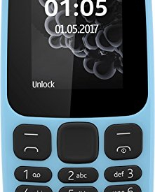 Nokia 105 [2017] TA-1037 Only 2G Dual-Band (850/1900) Factory Unlocked Mobile Phone Black no warranty (Blue)