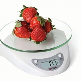 Taylor Precision Products Biggest Loser 6.6-Pound Kitchen Scale with Glass Platform (White)
