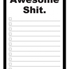 Do Awesome Shit Grocery List Magnetic Groceries Pad 4.25 x 7.5, 50-Sheets