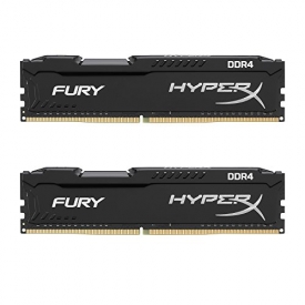 Kingston HyperX FURY Black 8GB Kit (2x4GB) 2133MHz DDR4 Non-ECC CL14 DIMM Desktop Memory (HX421C14FBK2/8)