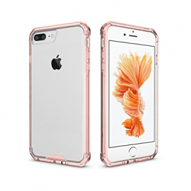 iPhone 7 Plus Case iPhone 8 Plus Case Airbag Shell Design Slim Soft TPU Transparent Cover Anti Fall Shock Proof Sratch Proof Bumper Case for Apple iPhone 7 Plus(2016) Apple iPhone 8 Plus(2017)(Pink)