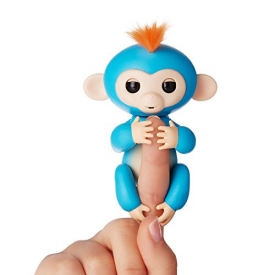 Fingerlings – Interactive Baby Monkey- Boris (Blue with Orange Hair) By WowWee