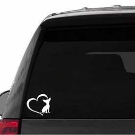 car truck sticker decal – Chihuahua love – dog animal pet lover