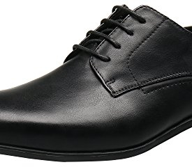 SHENBO Simple Classic Men Oxfords Shoes (10, Black)