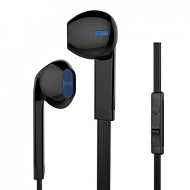 Earbuds, USTEK Headphones with Mic Stereo Earphones for iOS Android Windows System Black