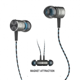 Earphones,TRONOE Sport HIFI In-Ear Earbuds Heaphones Headset Earphones with Noise Isolating Headset Magnet Attraction Earphones with Mic and Volume Control (Blue)