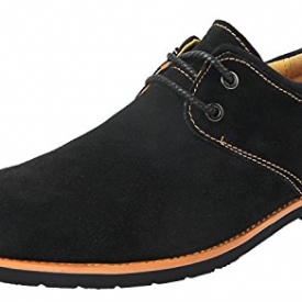 iLoveSIA Men’s Classic Dress Oxford Suede Leather Formal Shoe Black/Golden Lining US Size 14