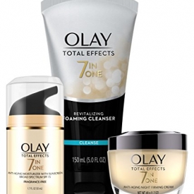 Olay Total Effects Day to Night Anti-Aging Skincare Kit with Cleanser, SPF & Night Cream